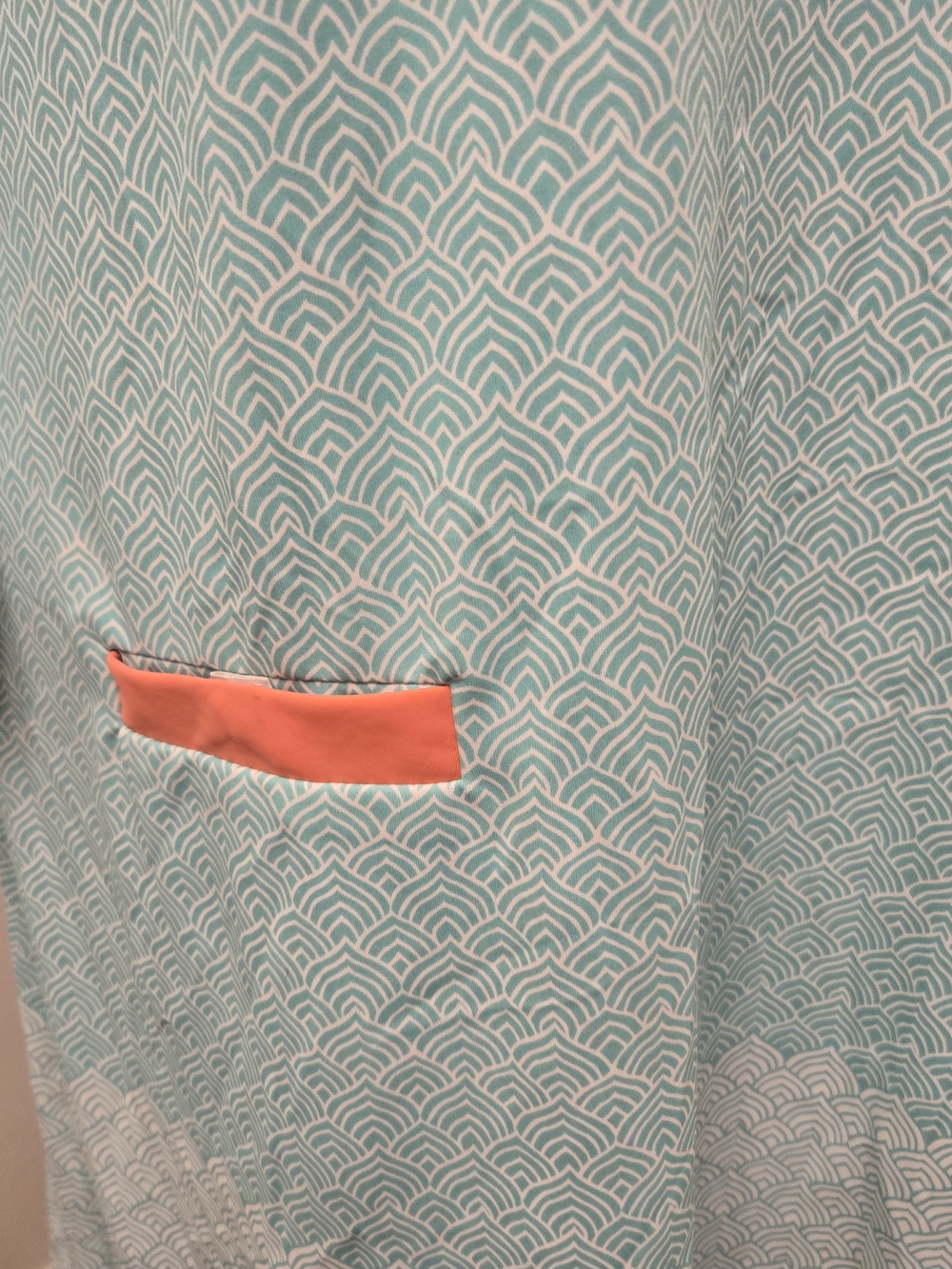 Cabana Life Aqua and Navy Geometric Dress - Picture 5 of 8